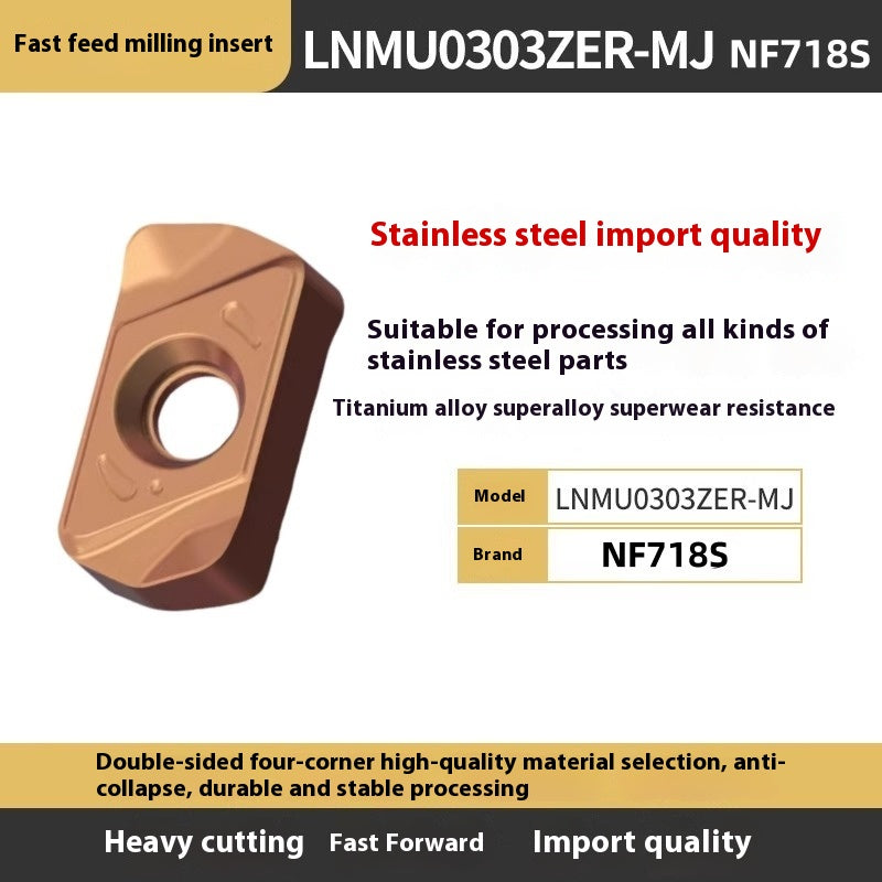 1113-EXN03R fast feed milling cutter disk Toshiba double-sided open roughness internal coolant water discharge milling cutter disk LNMU0303 milling cutter blade Shandong Denso Pricision Tools Co.,Ltd.